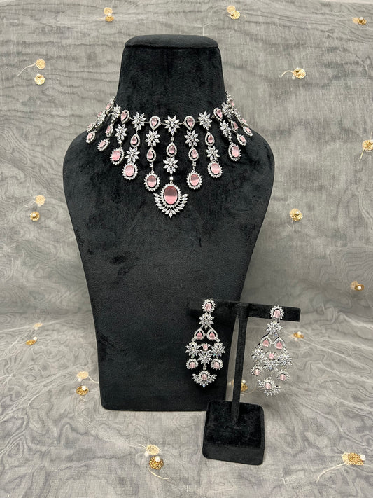 PY309 American Diamond Necklace set