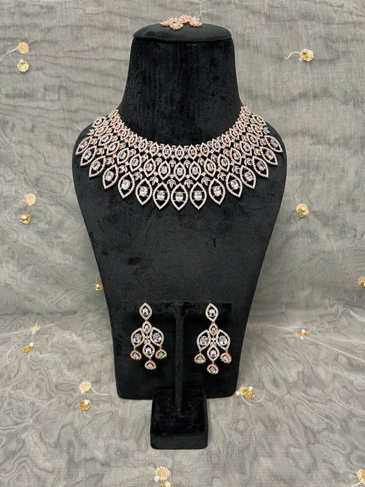 PY314 American Diamond Necklace set