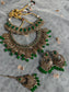 PY173 Polki Double Layer Bridal Necklace set