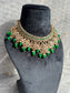 PY173 Polki Double Layer Bridal Necklace set