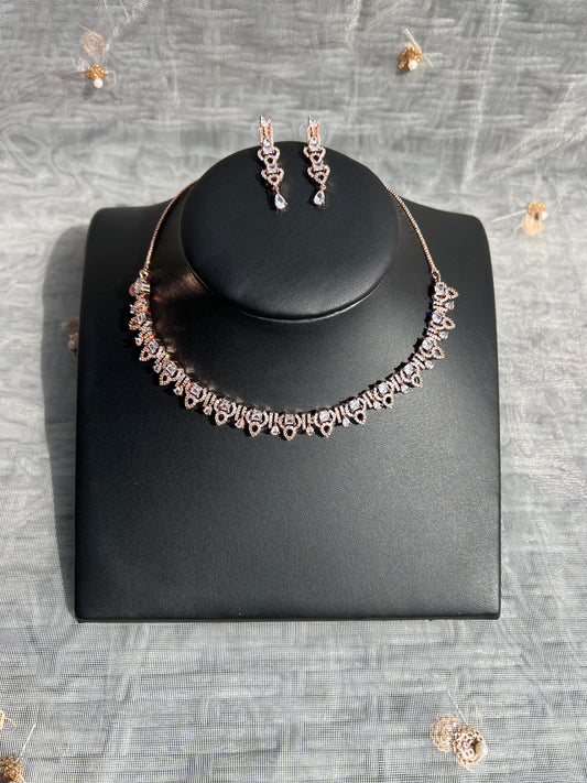 PY157 American Diamond Necklace set