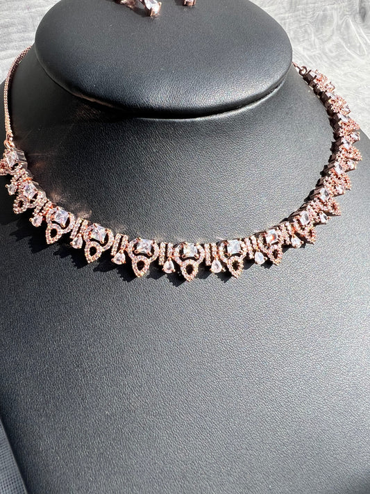 PY157 American Diamond Necklace set