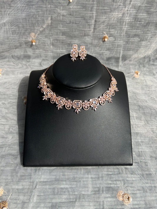 PY161 American Diamond Necklace set