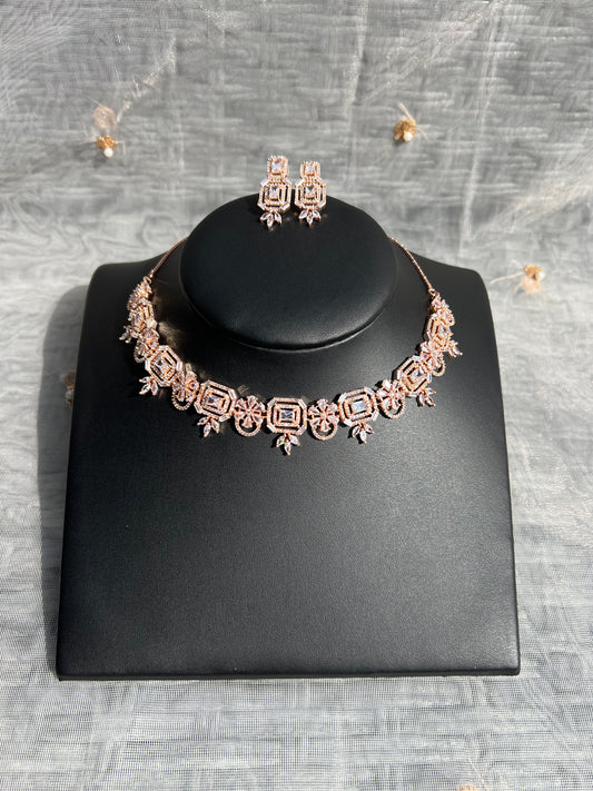 PY161 American Diamond Necklace set