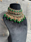 PY173 Polki Double Layer Bridal Necklace set