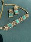 SKU3 Square Stone Choker Set - Mint