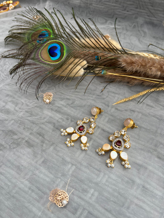 AW13 Gem Stone Earrings