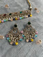 PY146 Multicoloured Polki Necklace set